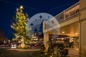 Fairhaven Village Inn & Christmas Tree - Northwest Stock Images