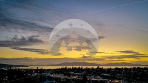 Night Time Drone Sunset - Northwest Stock Images