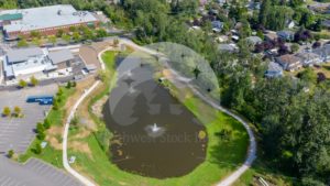 Barkley Village Pond Drone - Northwest Stock Images