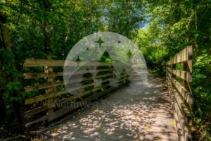 Bridge at Happy Valley Park - Northwest Stock Images