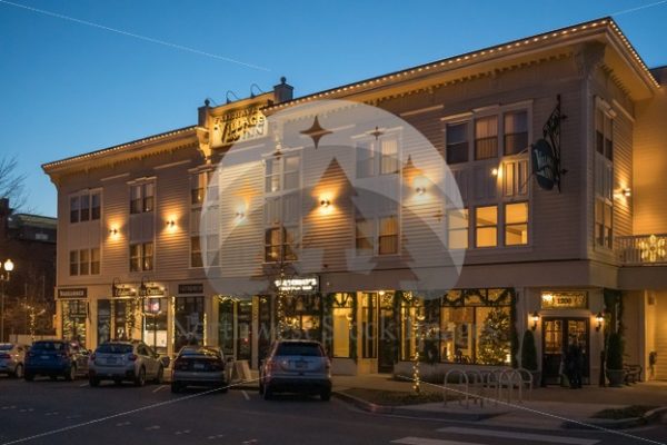 Fairhaven Village Inn at night - Northwest Stock Images