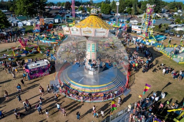 Lynden Fair Carnival Swing Ride - Northwest Stock Images