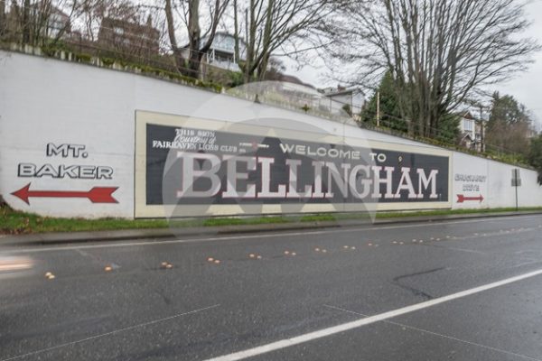 Welcome to Bellingham mural - Northwest Stock Images