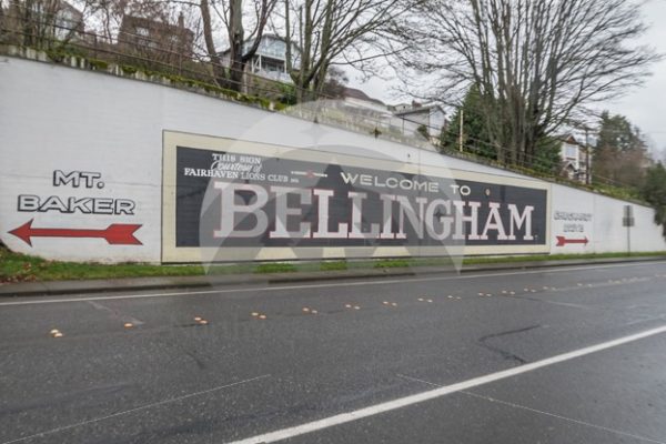 Welcome to Bellingham mural - Northwest Stock Images