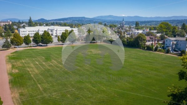 Battersby Field & Whatcom Middle School Drone - Northwest Stock Images