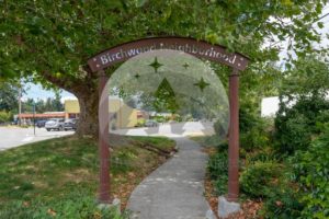 Birchwood Neighborhood Arch - Northwest Stock Images