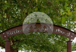 Birchwood Neighborhood Arch 2 - Northwest Stock Images