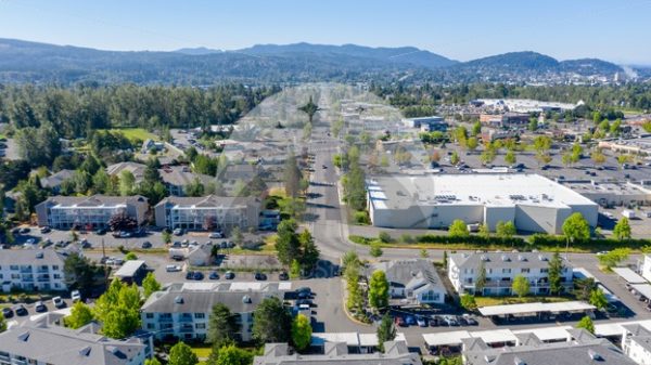 Intersection of Sunset and Orleans - Northwest Stock Images