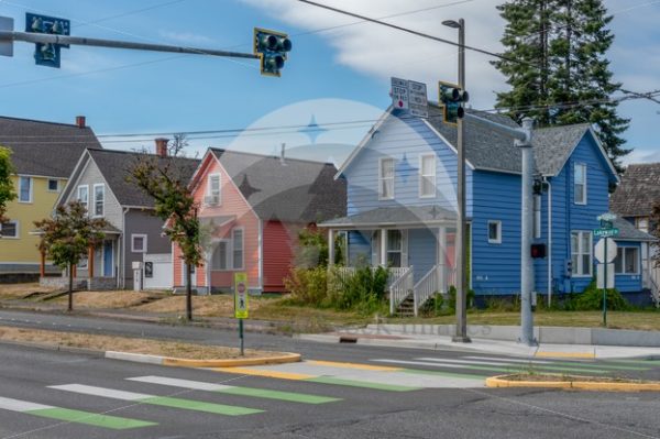 Lakeway Colorful Houses - Northwest Stock Images