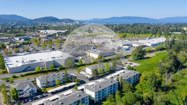 Sunset Square towards Bellingham Bay - Northwest Stock Images